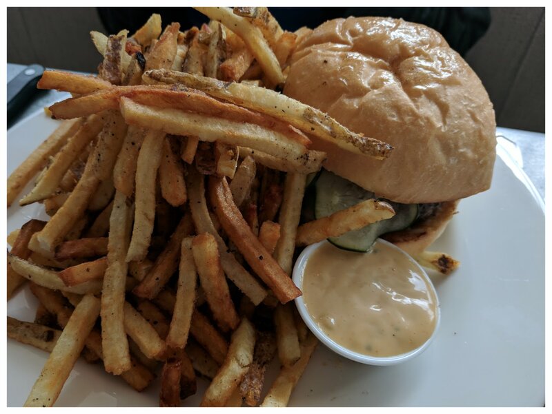 burger with so many fried